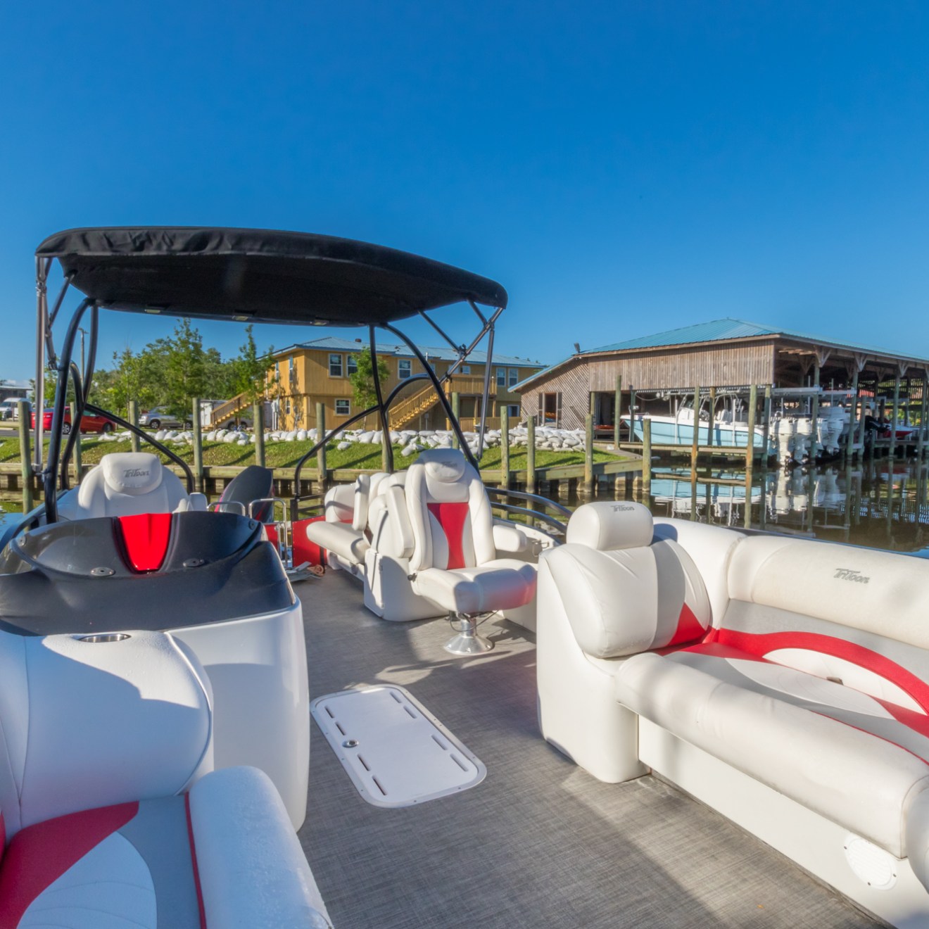 a boat that is sitting on a chair