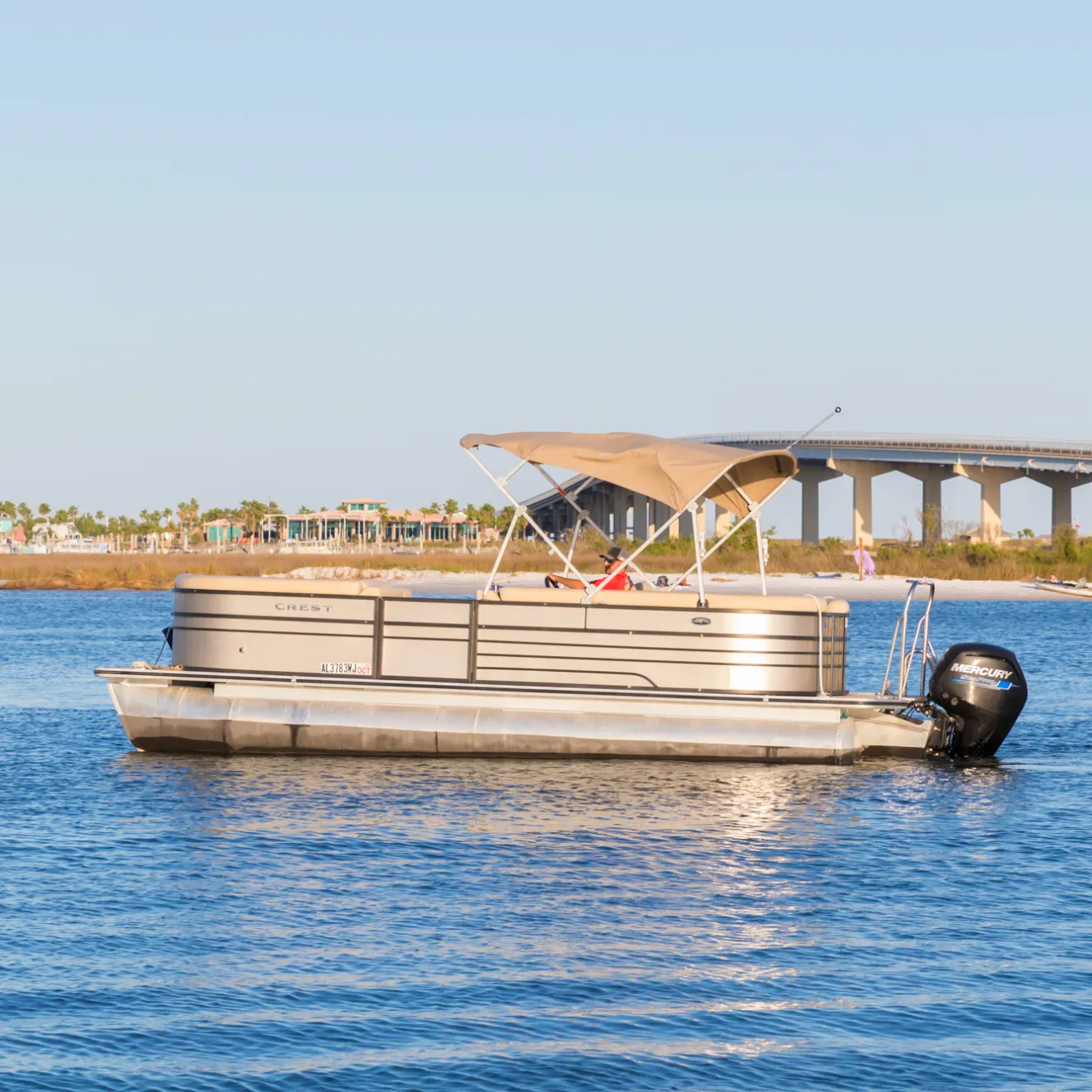 a small boat in a body of water