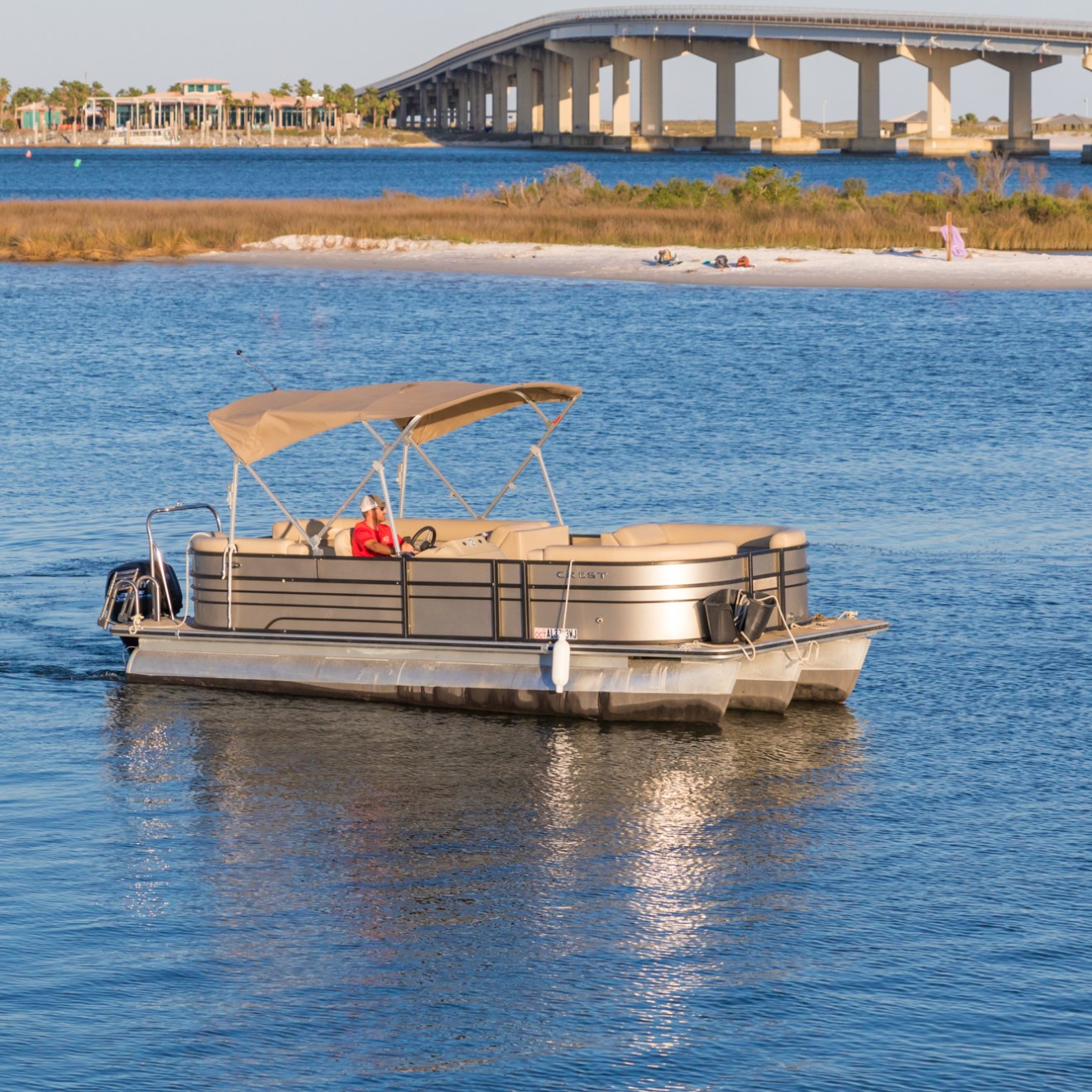 a small boat in a body of water